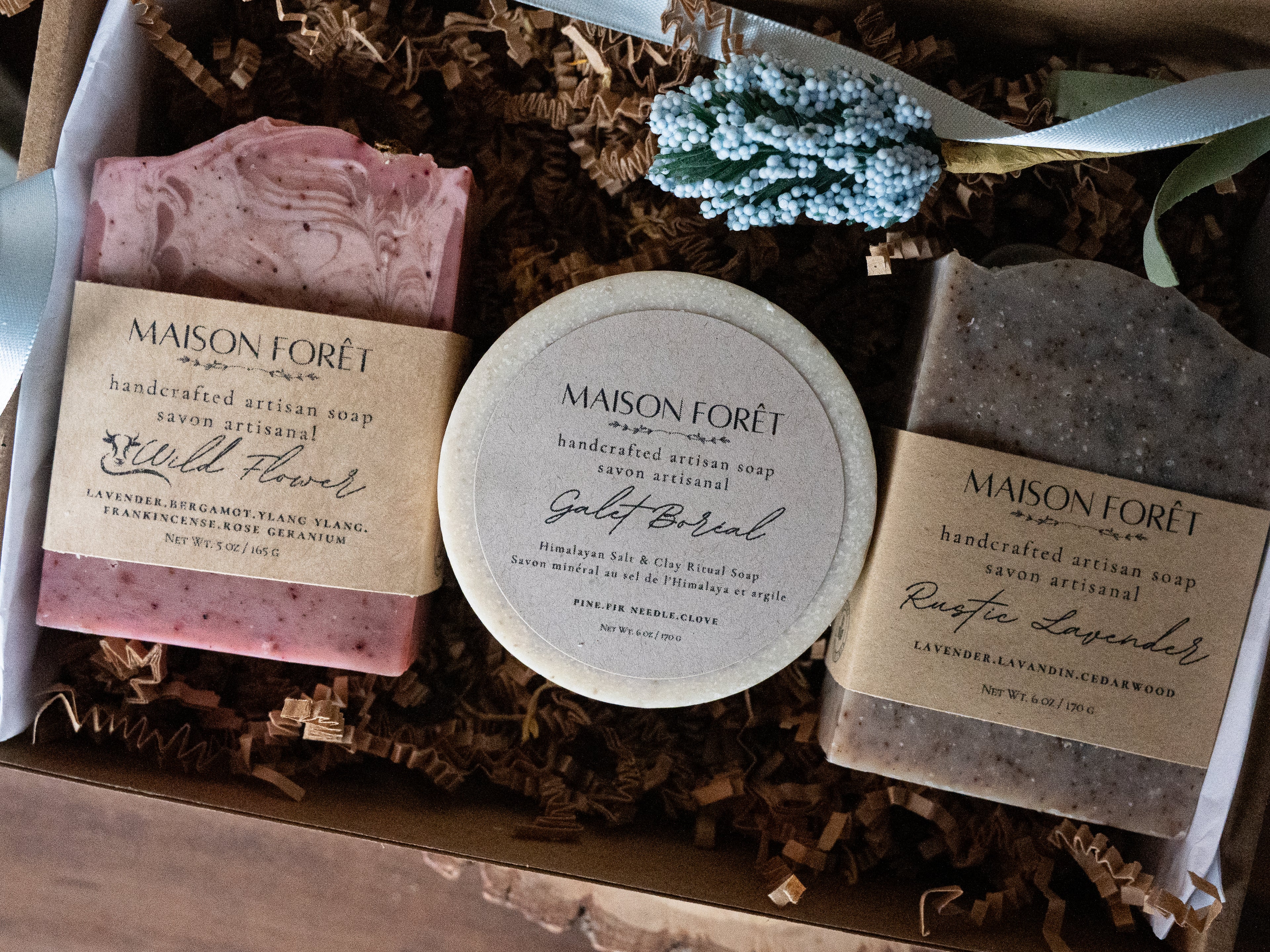 Gift Box Set of 2 - Handmade Natural Artisan Soap