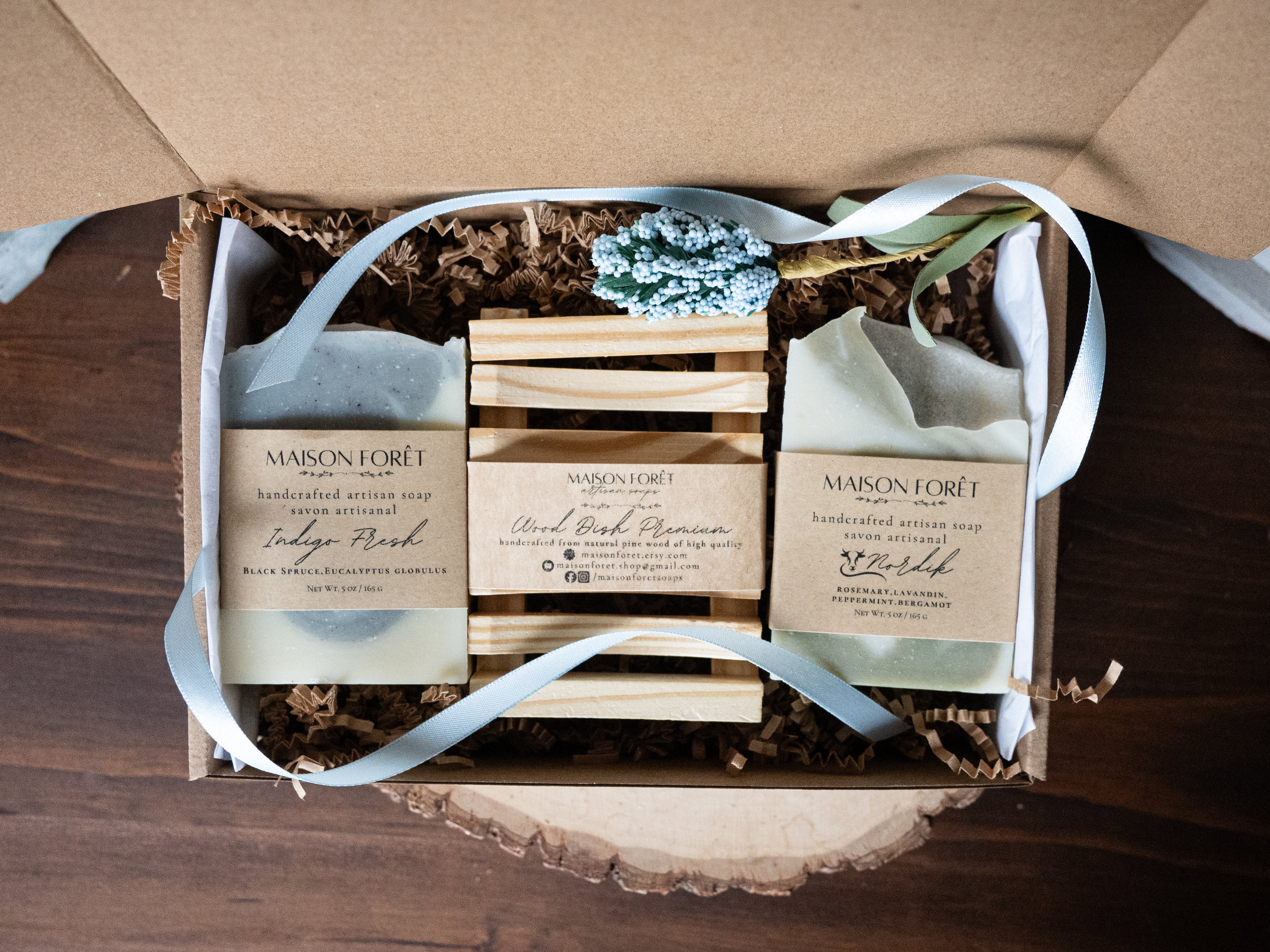 Gift Box Set of 2 - Handmade Natural Artisan Soap
